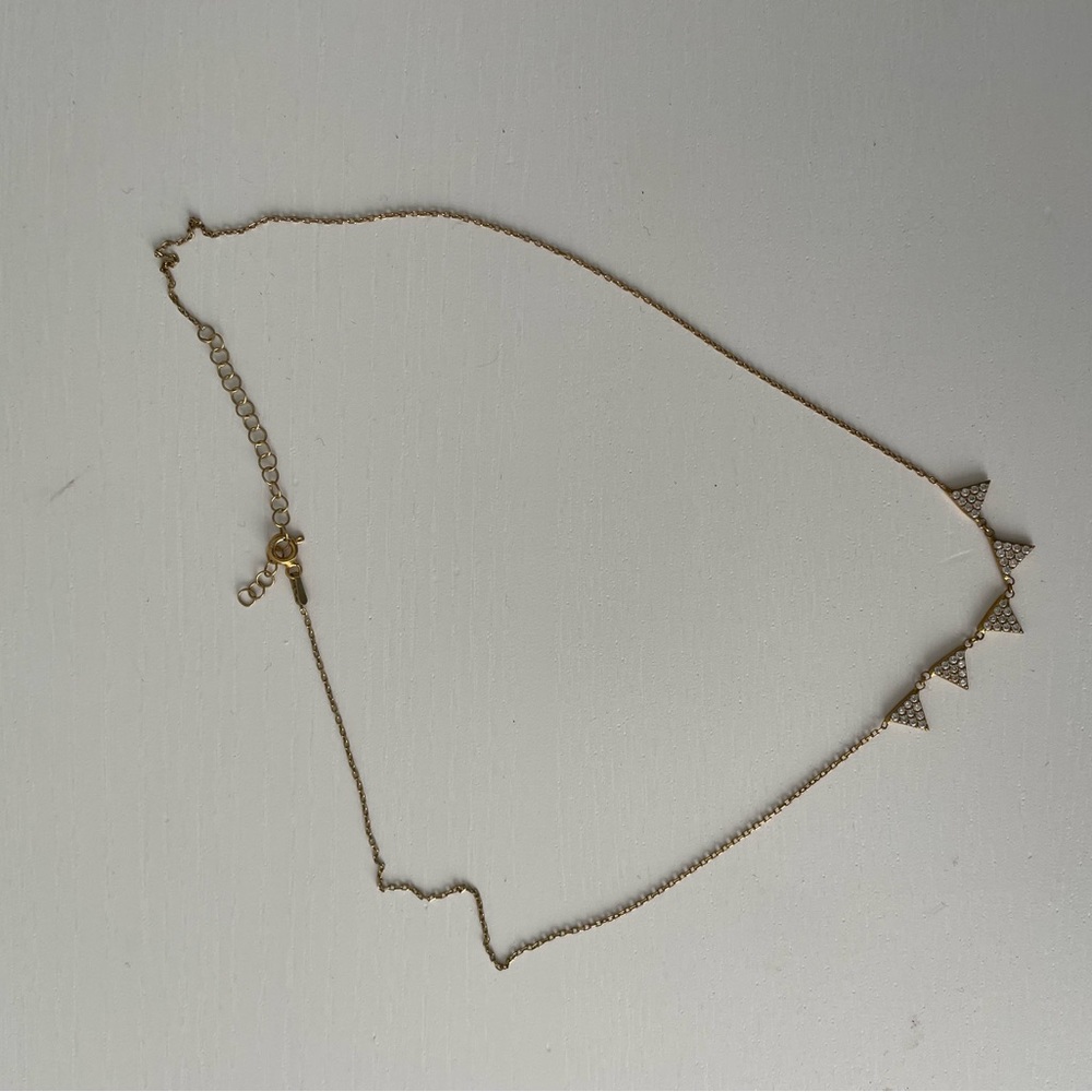 BRAND NEW Gold necklace with diamond charms